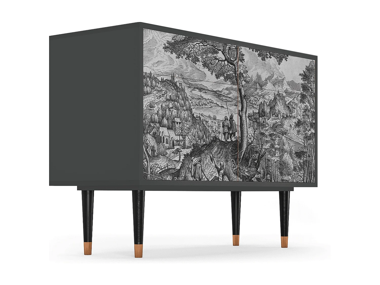 Buffet - 115x85x48 cm - BS4 - Milites Requiescentes, Anthracite