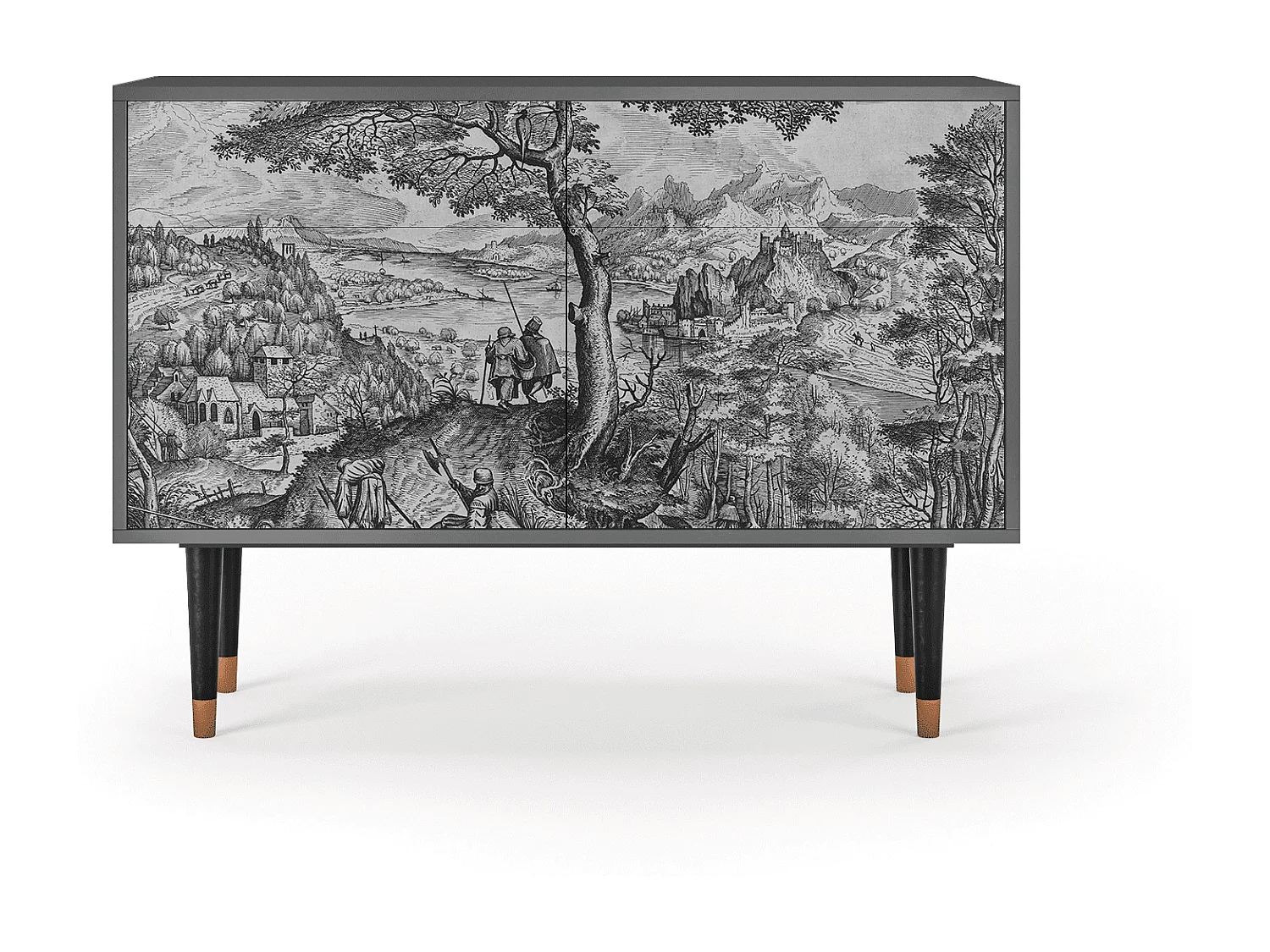 Sideboard - 115x85x48 cm - BS4 - Milites Requiescentes, Anthrazit