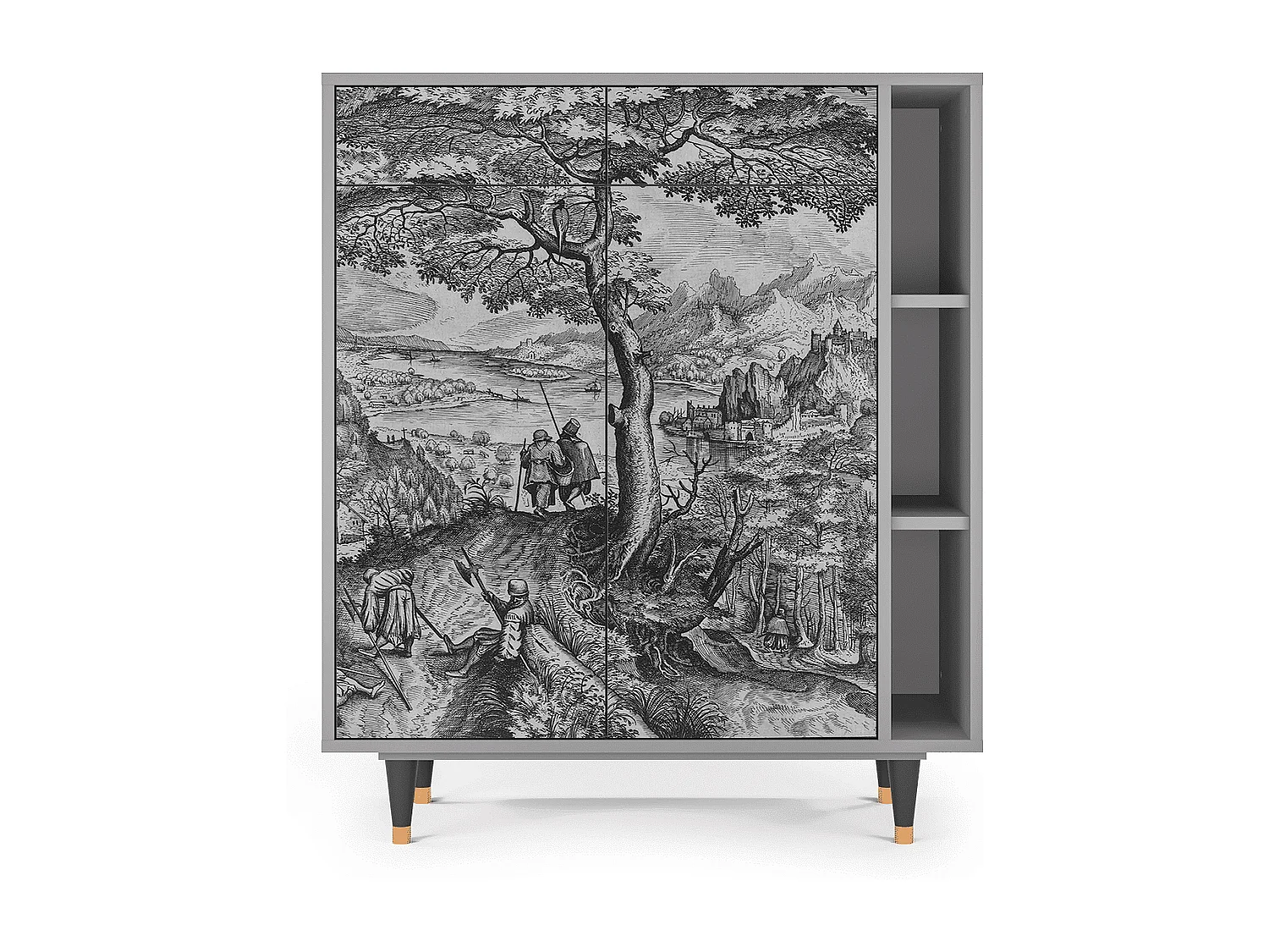 Buffet - 96х110х41 cm - BS6 - Milites Requiescentes, Gris