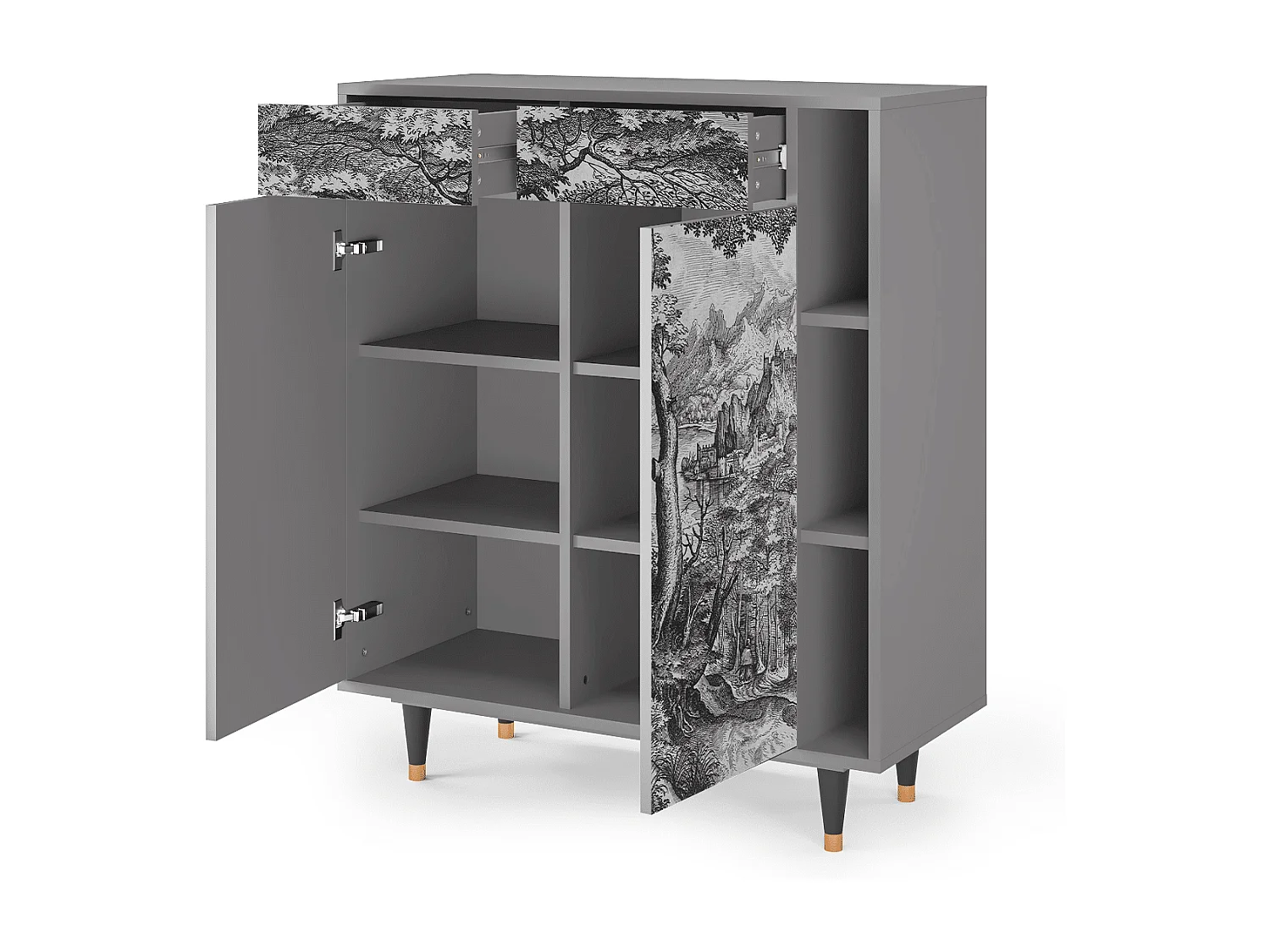 Buffet - 96х110х41 cm - BS6 - Milites Requiescentes, Gris