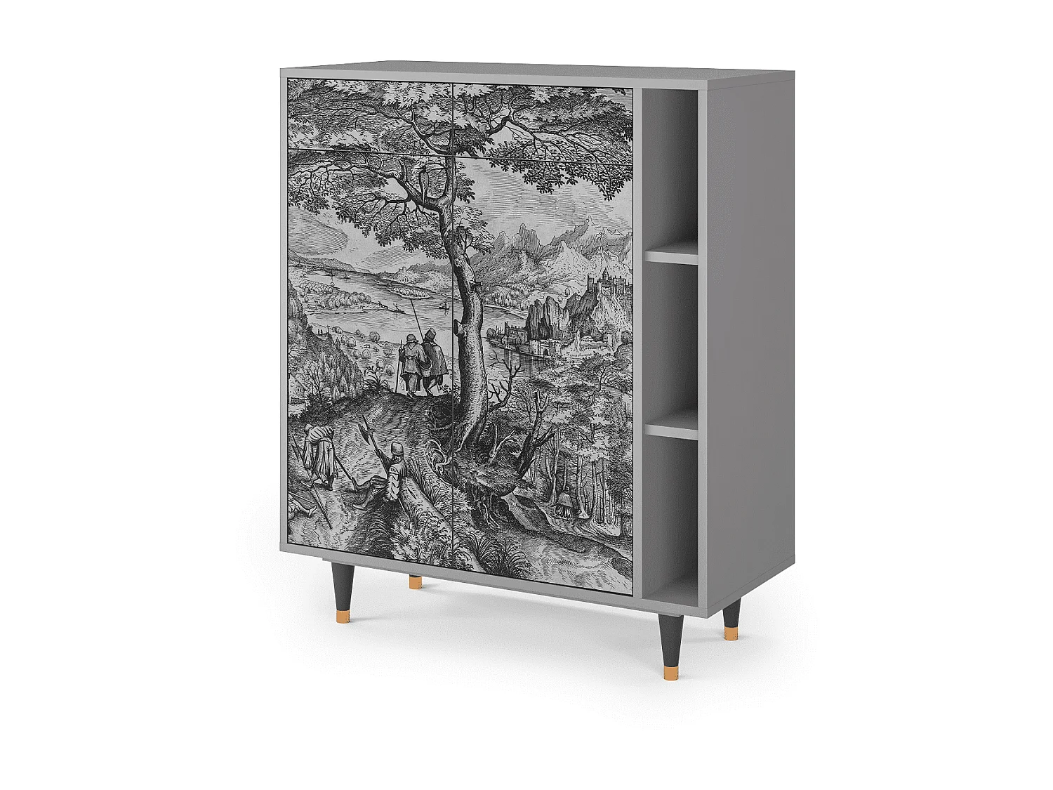 Buffet - 96х110х41 cm - BS6 - Milites Requiescentes, Gris