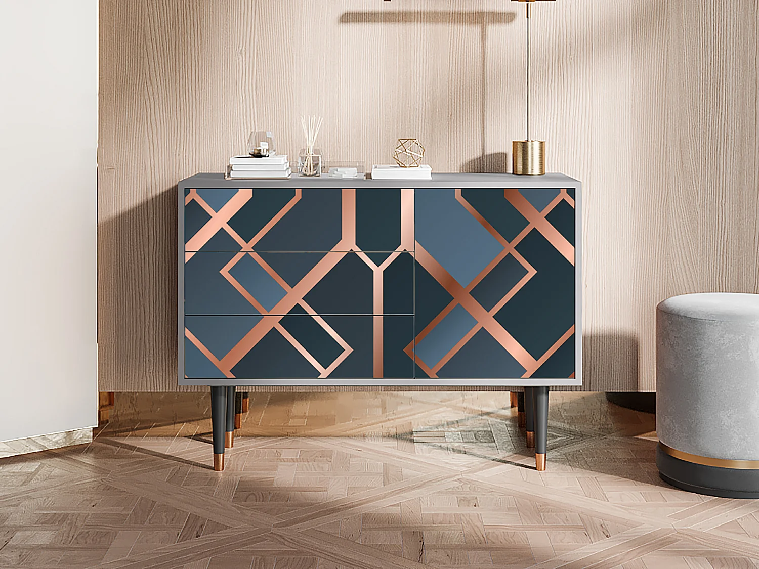 Credenza - 115х84х41 cm - S3 - Ashy 1920', Grigio