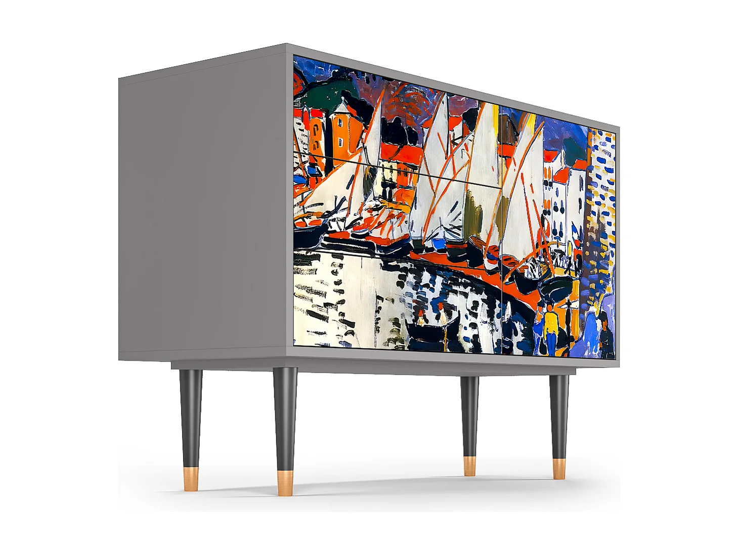 Credenza - 115х84х41 cm - S3 - The Port of Collioure , Grigio