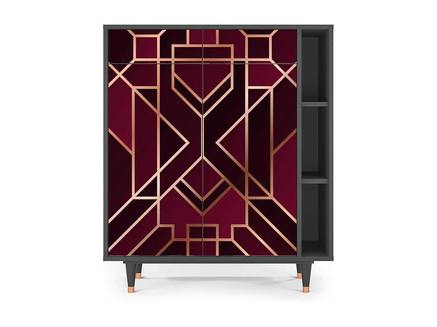 Buffet - 96х110х41 cm - BS6 - Burgundy Jewelery, Anthracite