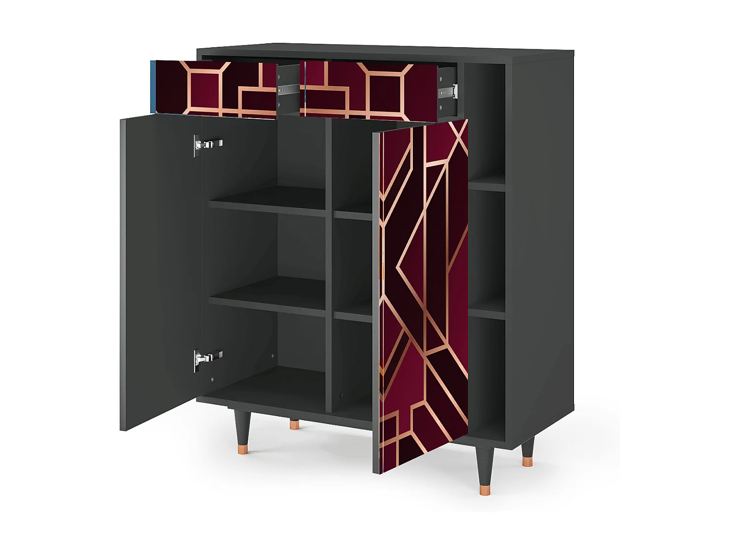 Buffet - 96х110х41 cm - BS6 - Burgundy Jewelery, Anthracite