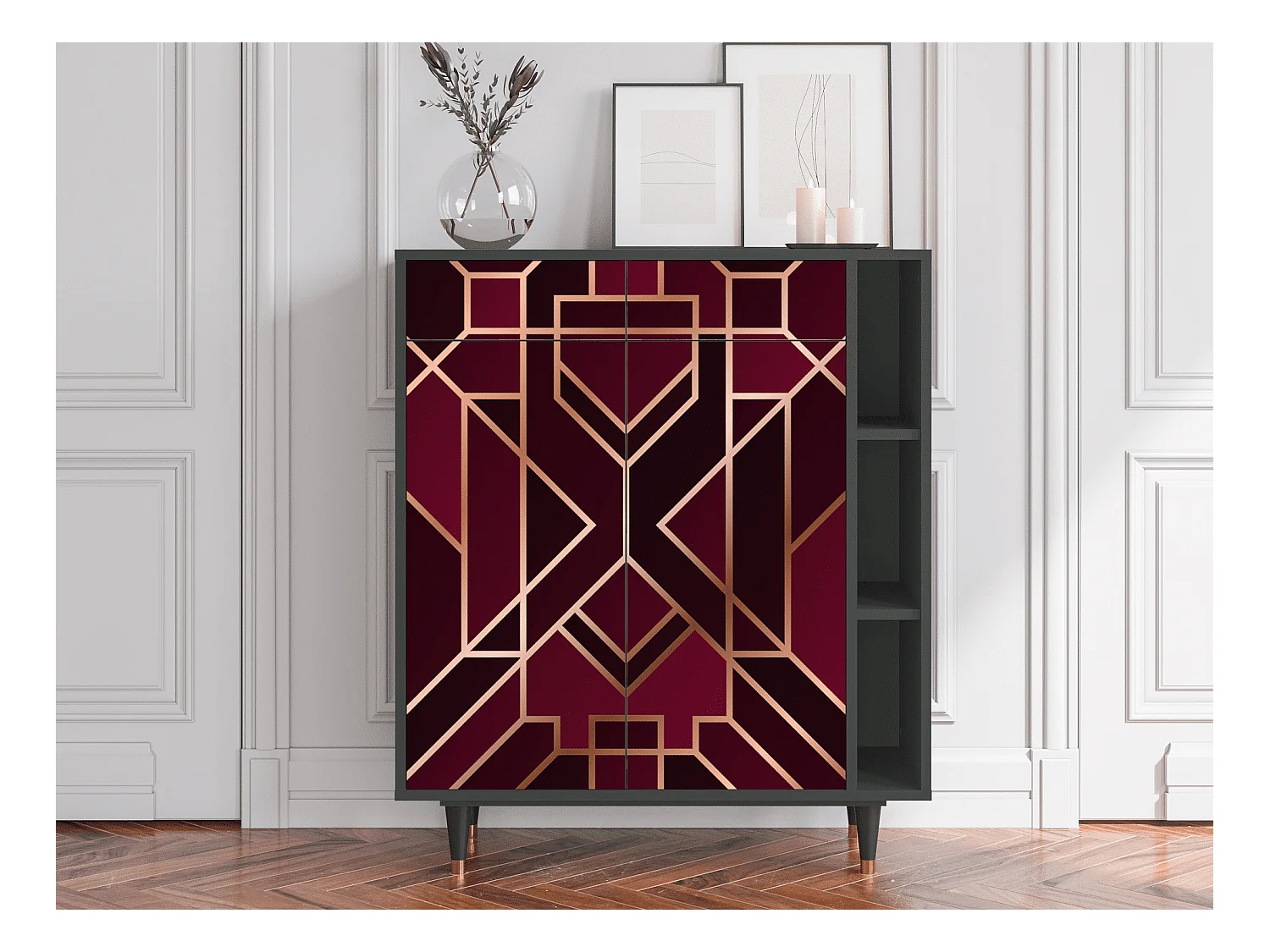 Buffet - 96х110х41 cm - BS6 - Burgundy Jewelery, Anthracite