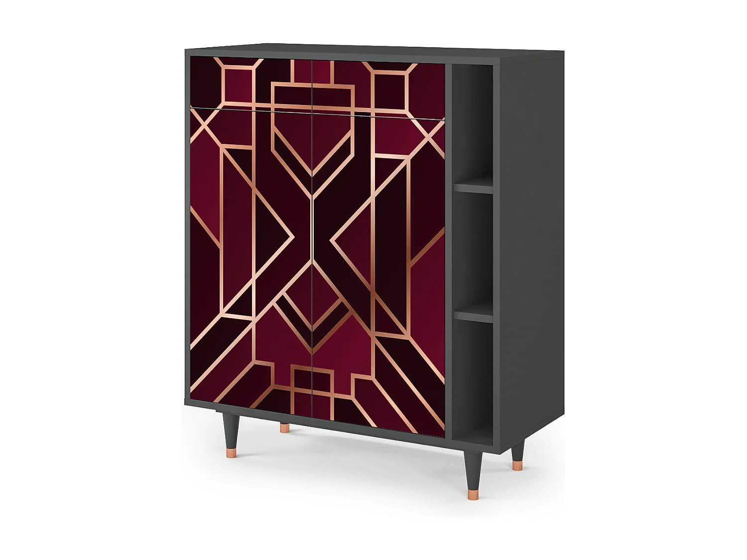 Buffet - 96х110х41 cm - BS6 - Burgundy Jewelery, Anthracite