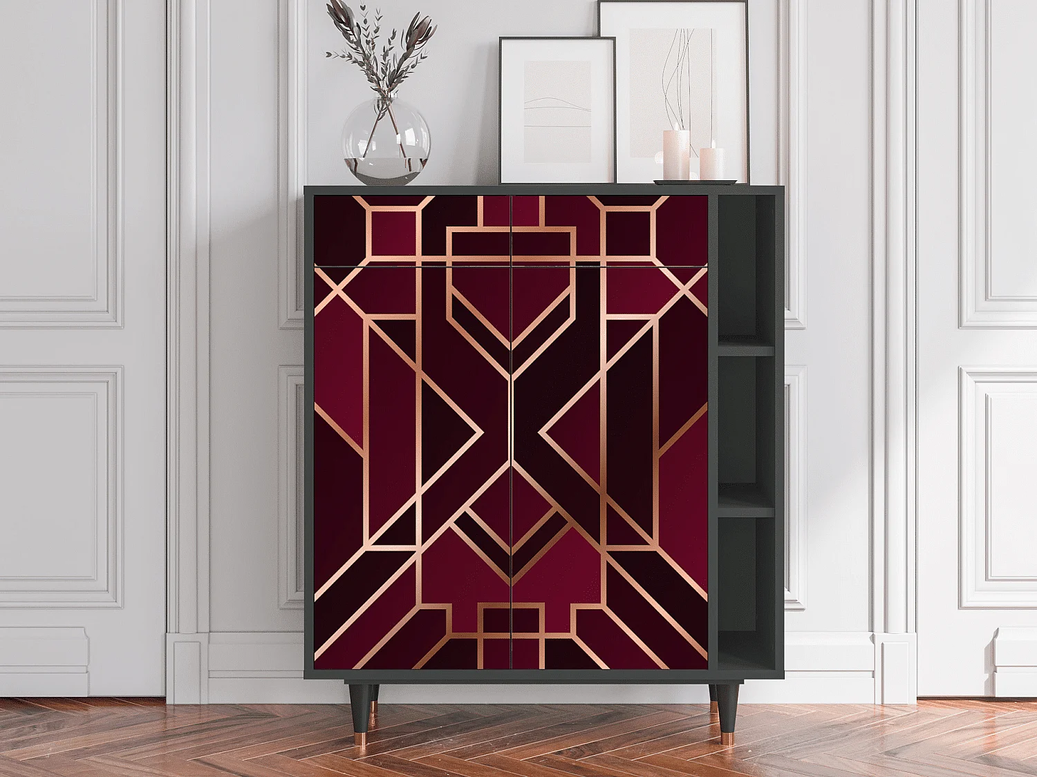 Dressoir - 96х110х41 cm - BS6 - Burgundy Jewelery, Antraciet