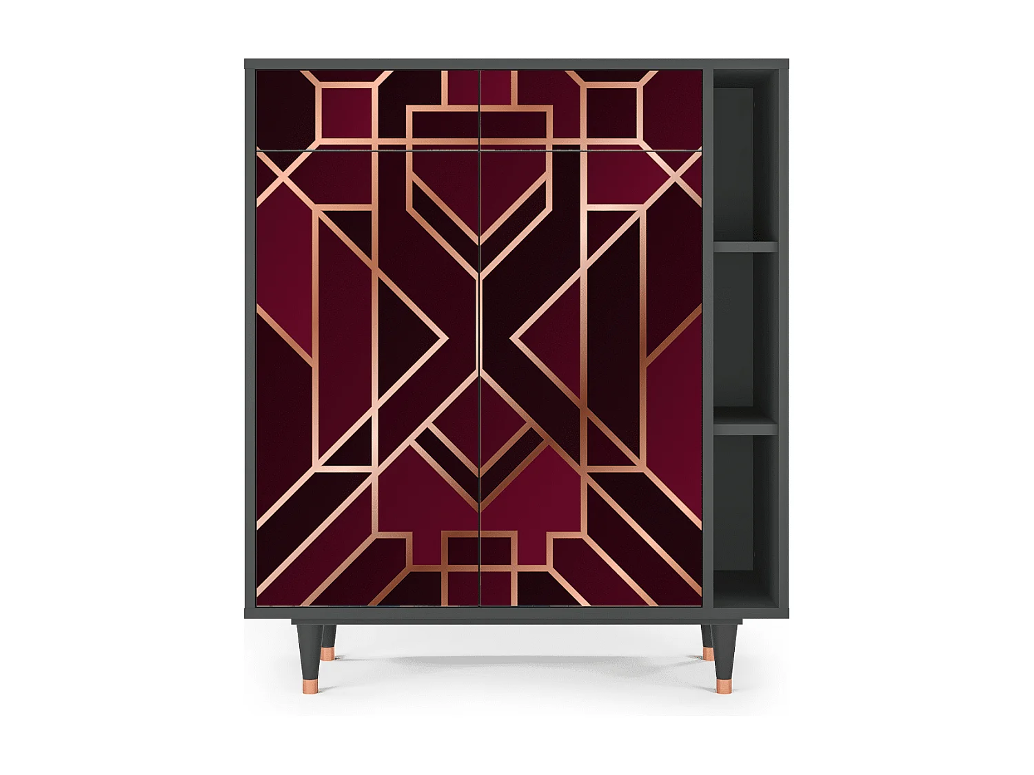 Dressoir - 96х110х41 cm - BS6 - Burgundy Jewelery, Antraciet