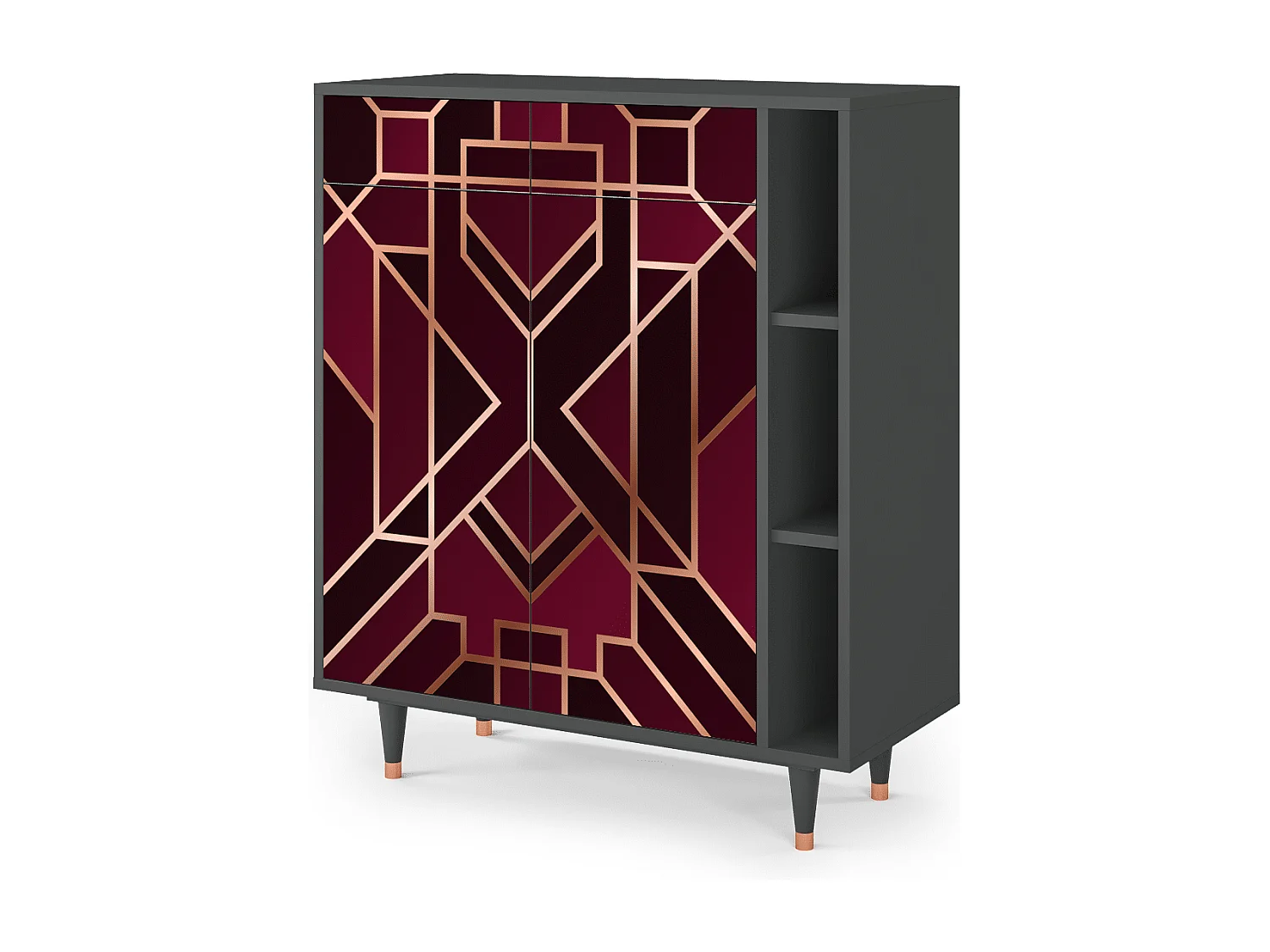 Dressoir - 96х110х41 cm - BS6 - Burgundy Jewelery, Antraciet