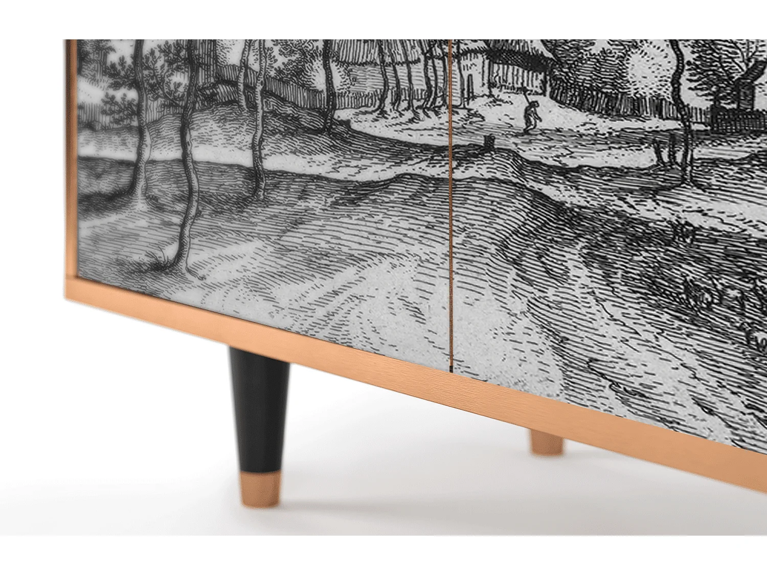 Kredens - 94x96x48 cm - BS3 - Village Road, Orzech