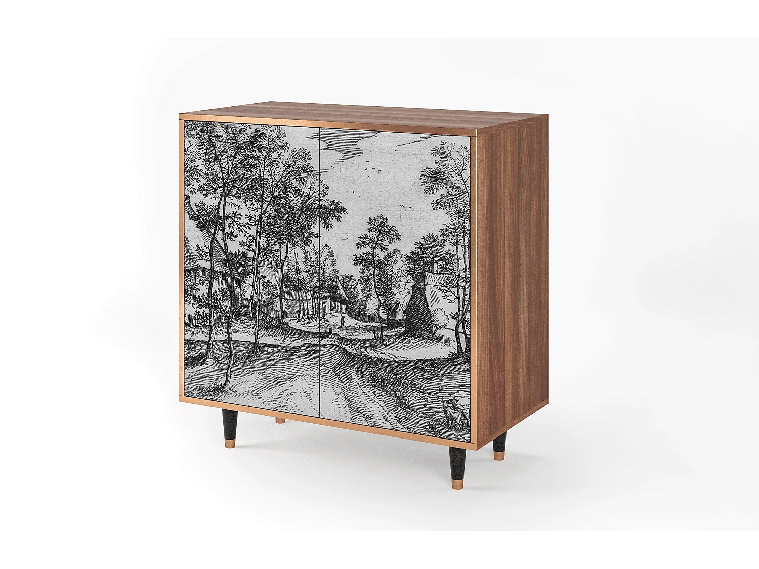 Sideboard - 94x96x48 cm - BS3 - Village Road, Walnuss