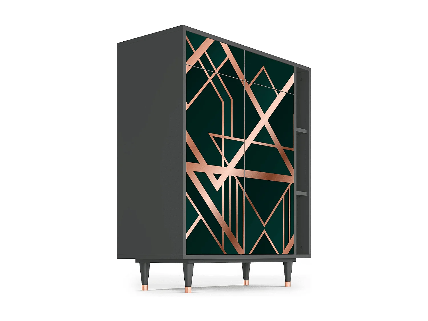 Kredens - 96х110х41 cm - BS6 - Emerald Gatsby, Antracyt