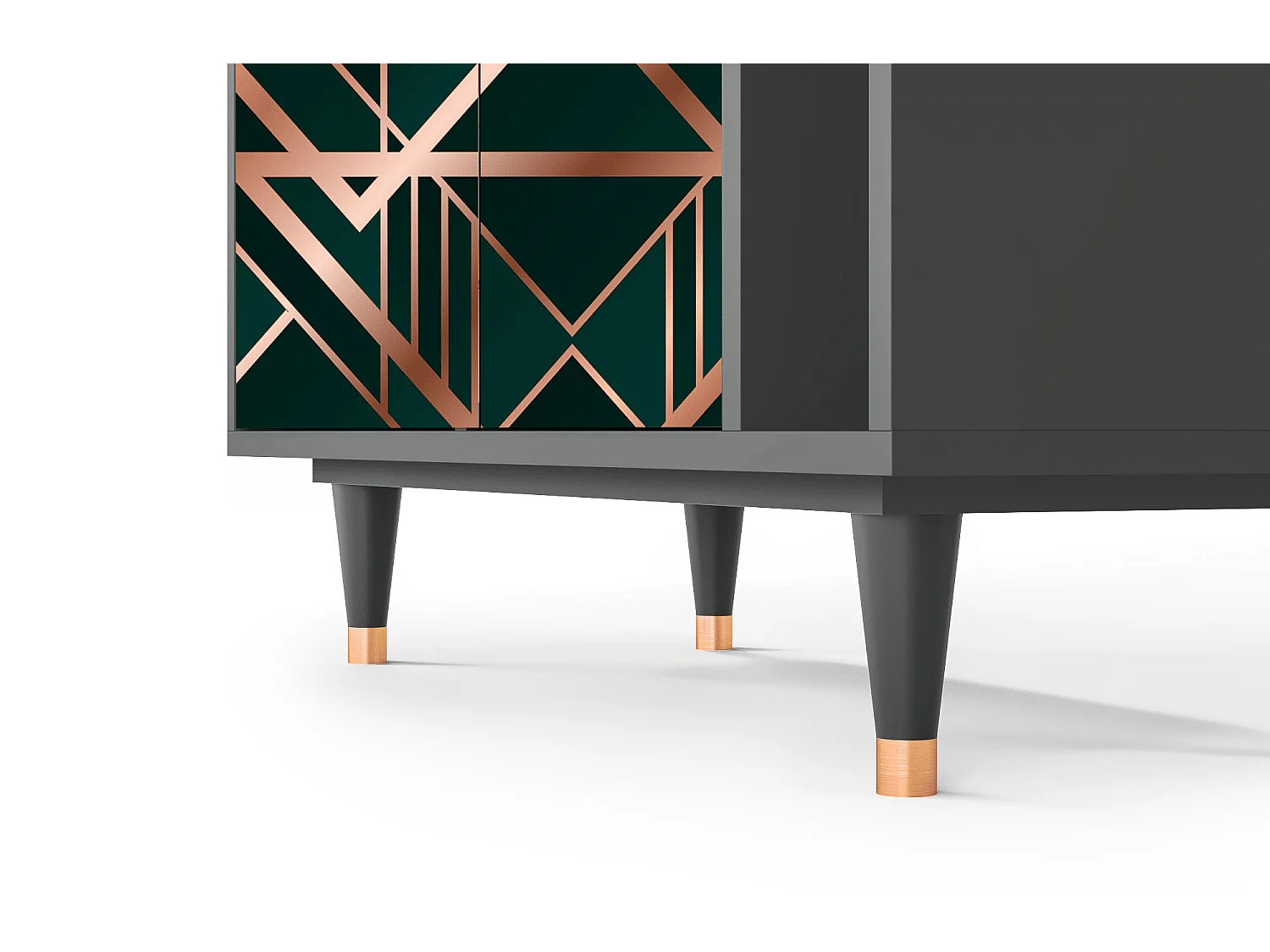 Kredens - 96х110х41 cm - BS6 - Emerald Gatsby, Antracyt