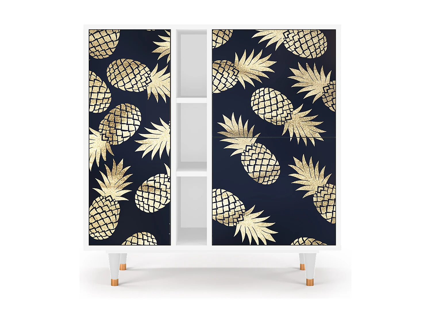 Kredens - 94х96х41 cm - BS5 - Sunny Pineaple, Biały