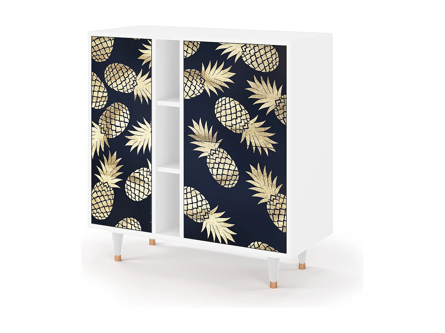 Kredens - 94х96х41 cm - BS5 - Sunny Pineaple, Biały