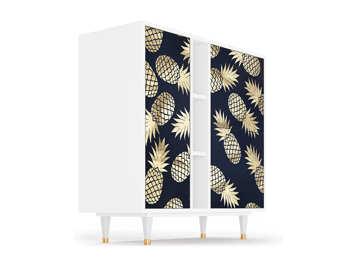 Kredens - 94х96х41 cm - BS5 - Sunny Pineaple, Biały