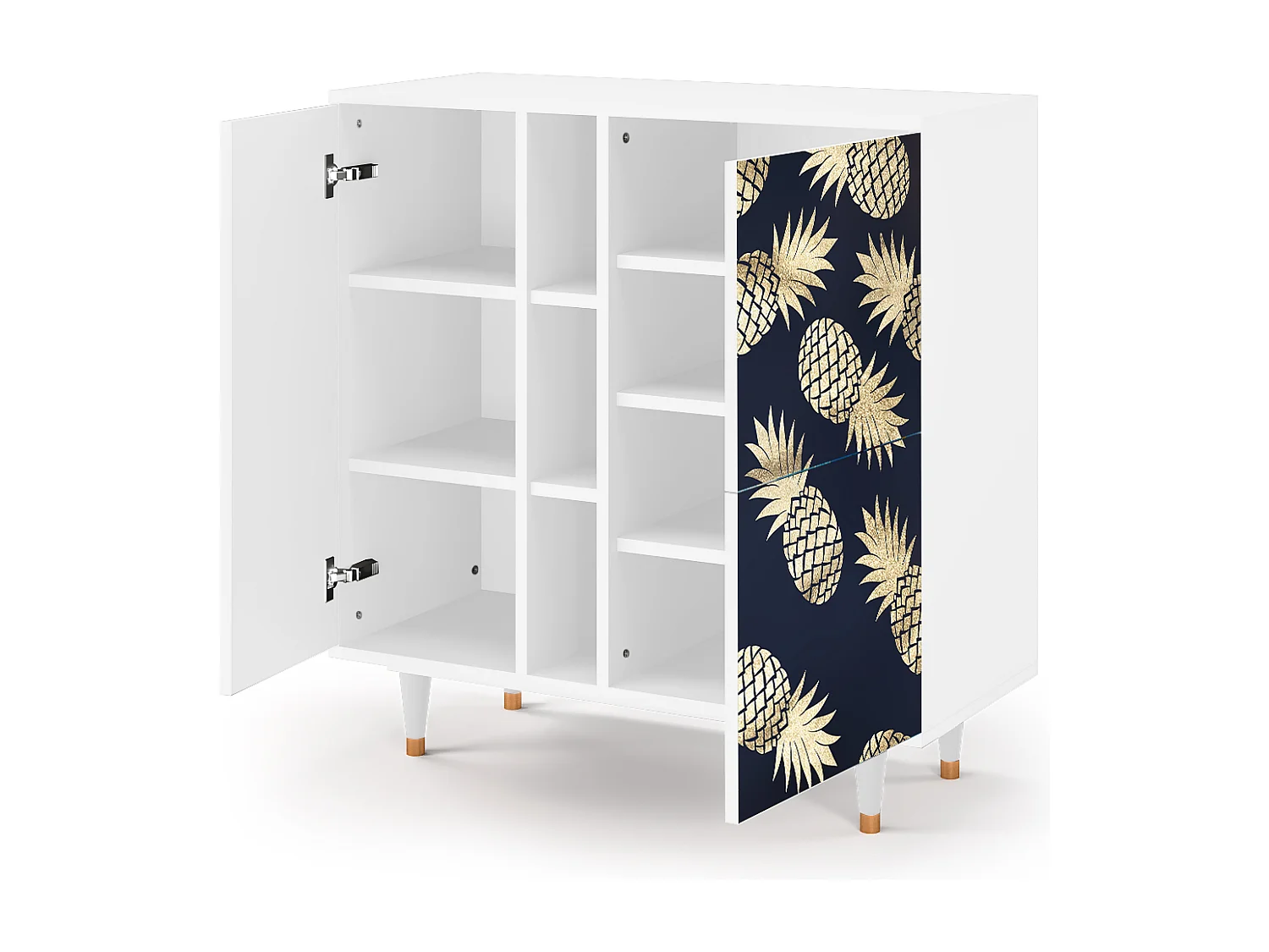 Kredens - 94х96х41 cm - BS5 - Sunny Pineaple, Biały