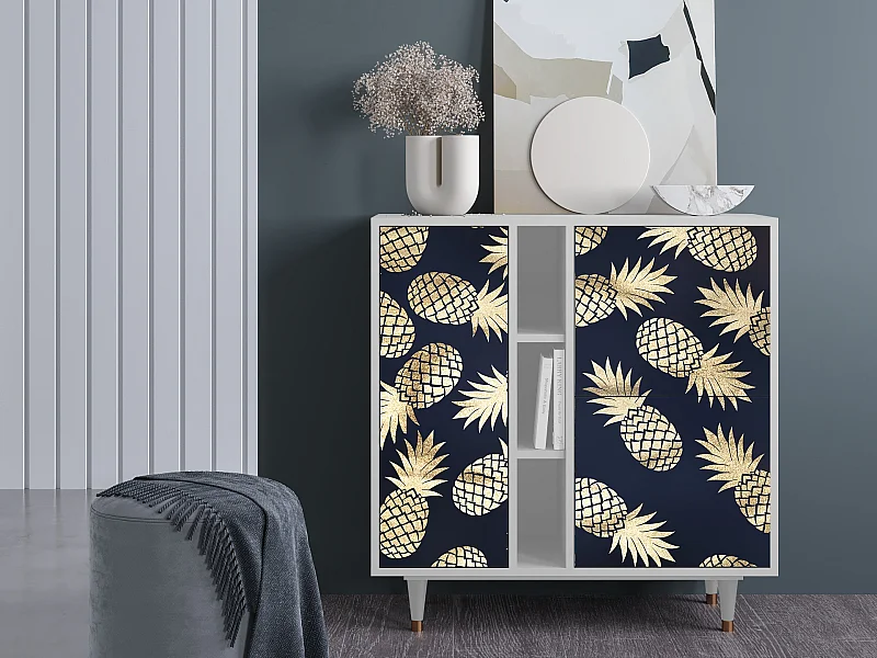 Kredens - 94х96х41 cm - BS5 - Sunny Pineaple, Biały