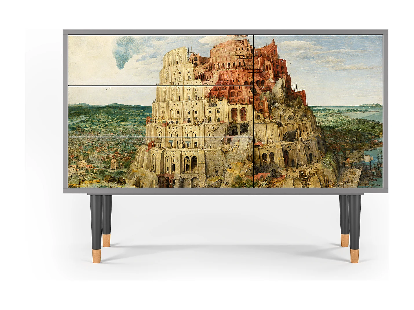 Kredens - 115х84х41 cm - S3 - Elder The Tower, Szary