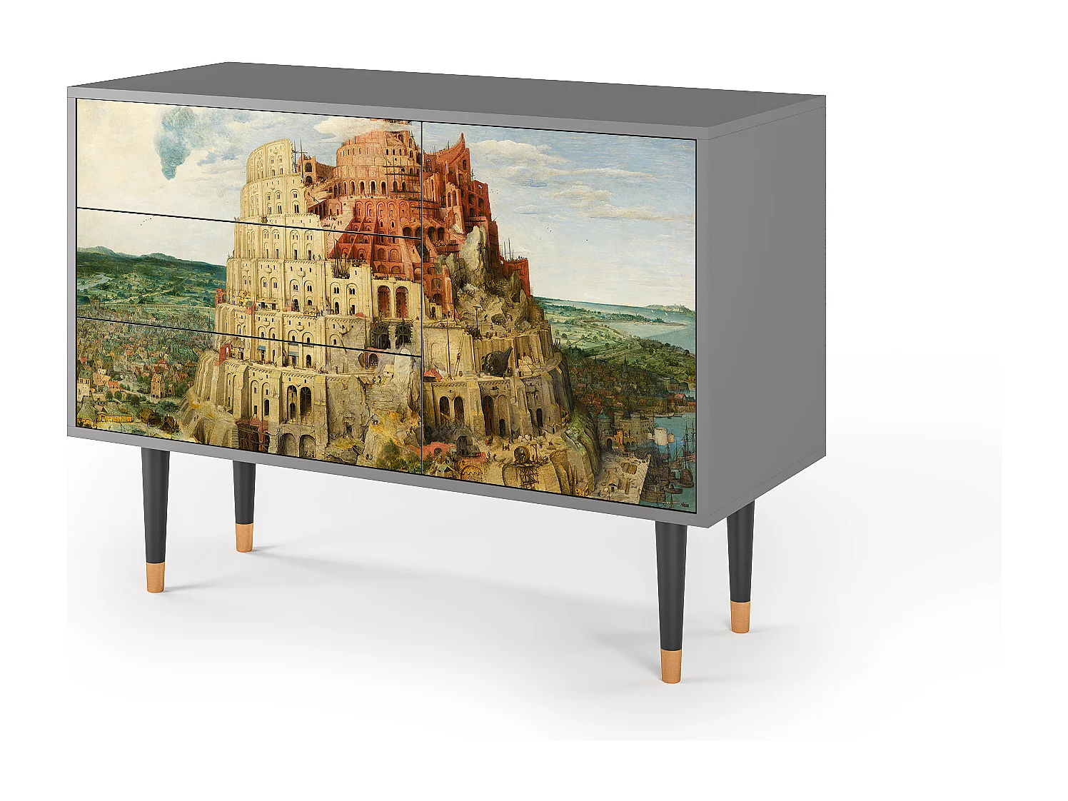 Kredens - 115х84х41 cm - S3 - Elder The Tower, Szary