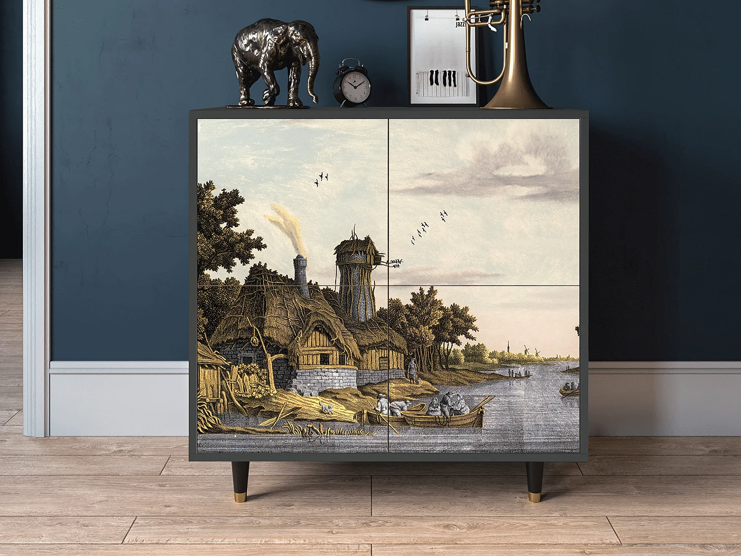 Credenza - 94x96x48 cm - BS3 - Mill along a River, Antracite