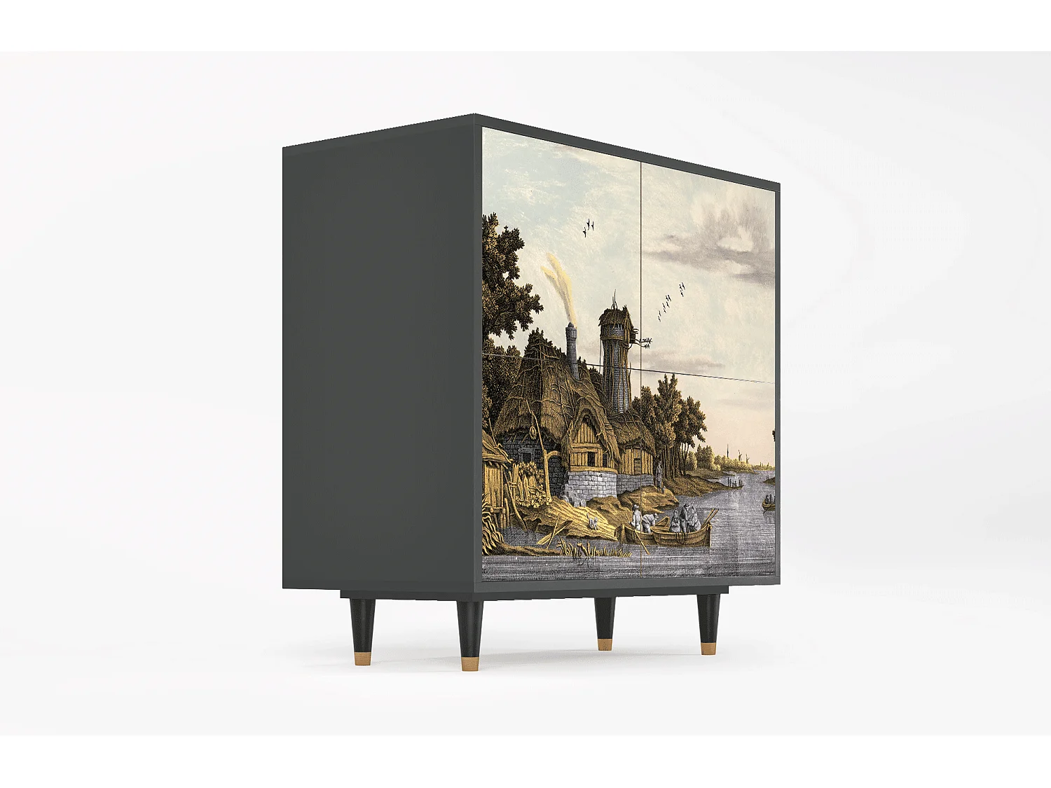 Credenza - 94x96x48 cm - BS3 - Mill along a River, Antracite