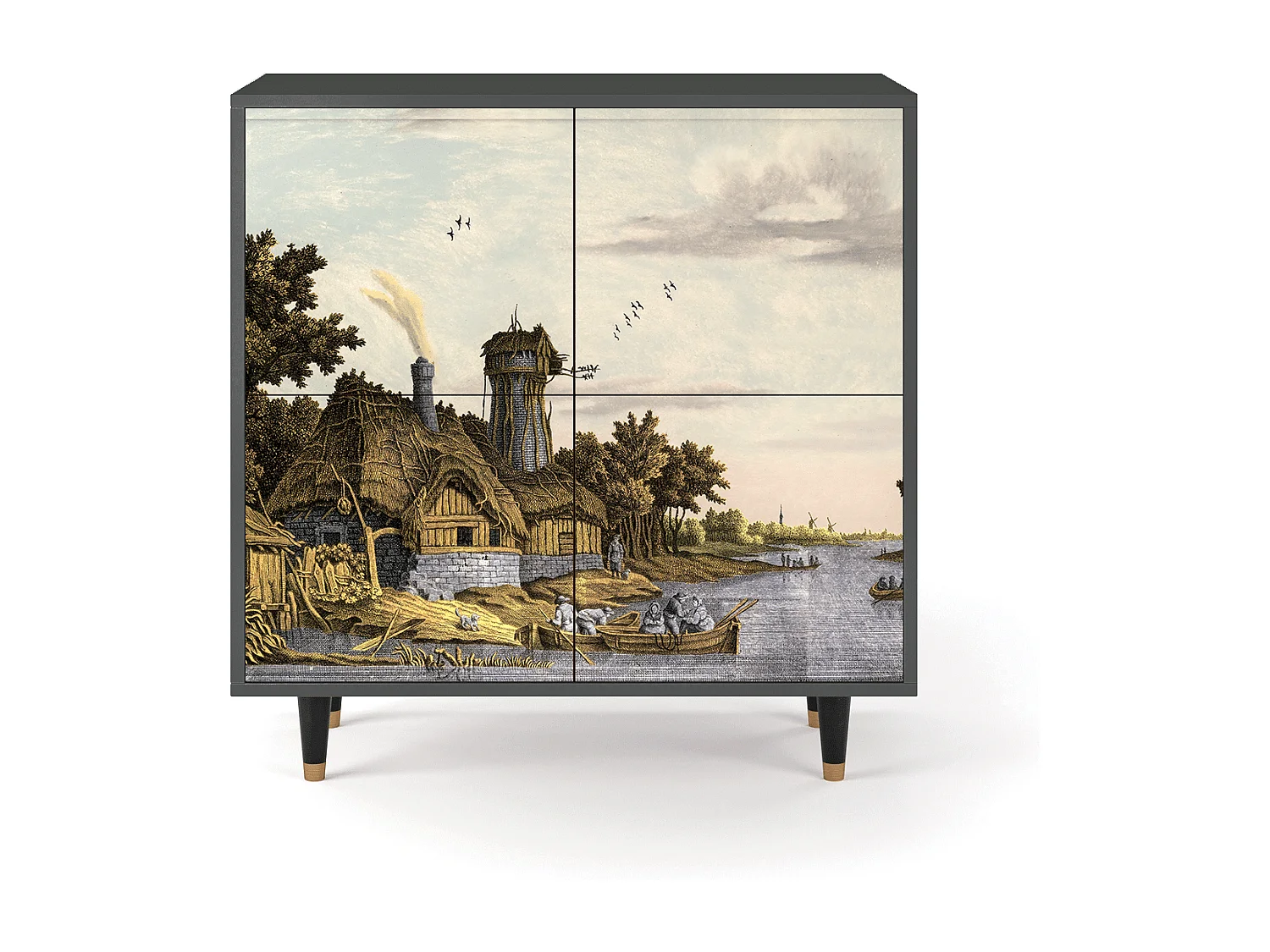 Buffet - 94x96x48 cm - BS3 - Mill along a River, Anthracite
