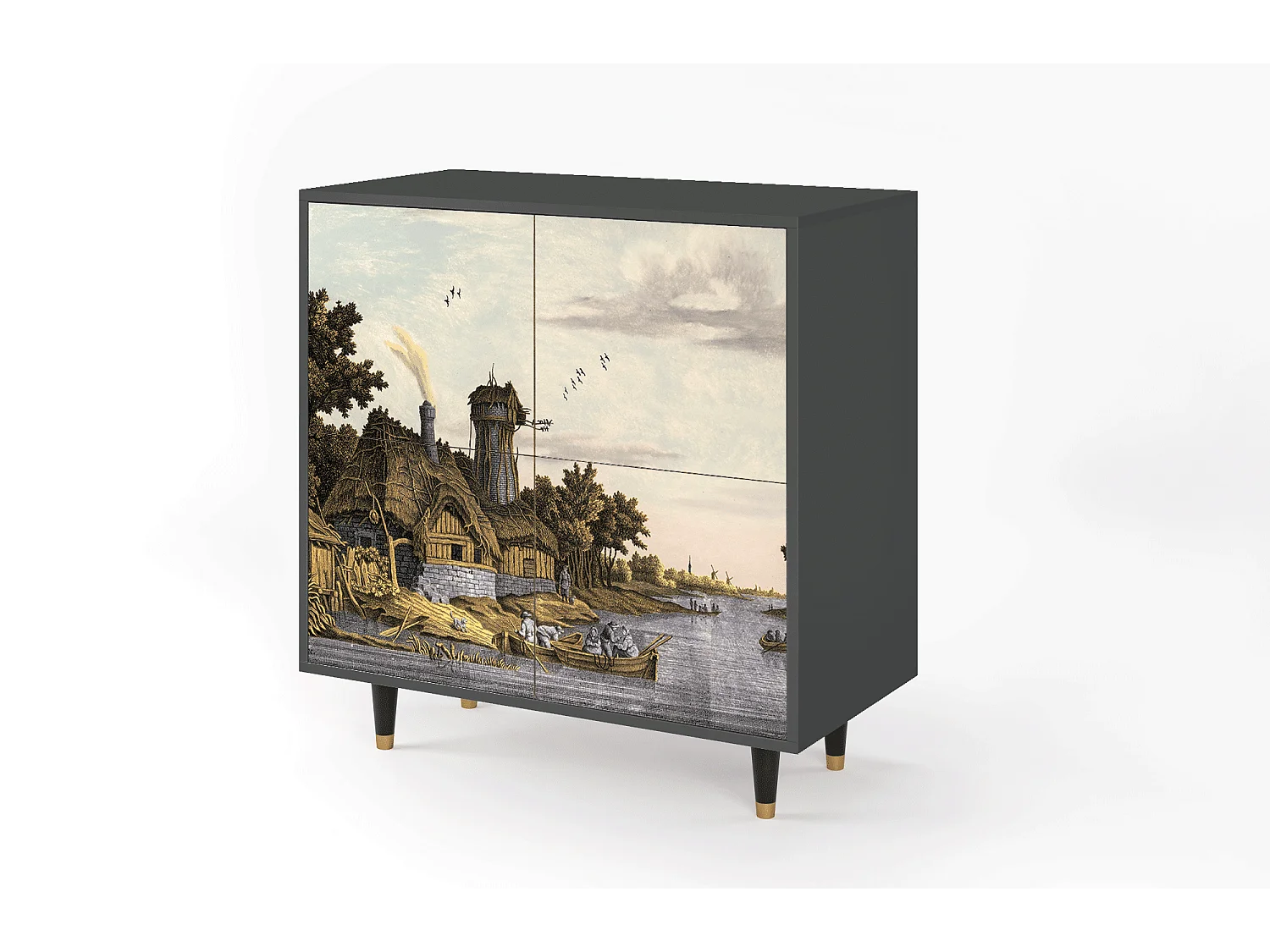 Buffet - 94x96x48 cm - BS3 - Mill along a River, Anthracite