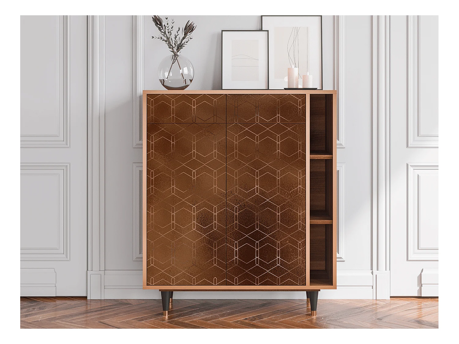 Credenza - 96х110х41 cm - BS6 - Chocolate Bar, Noce