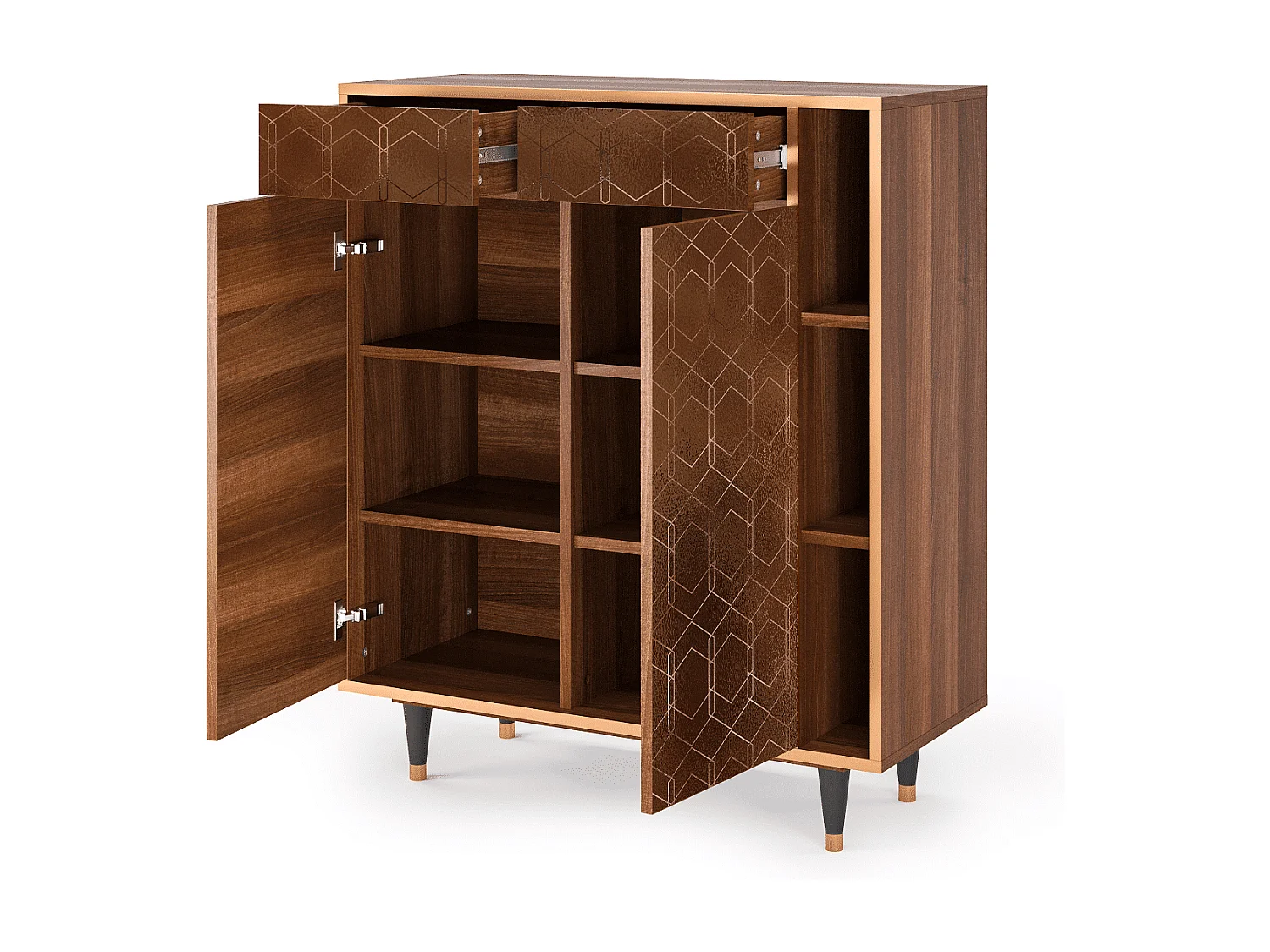 Buffet - 96х110х41 cm - BS6 - Chocolate Bar, Noyer