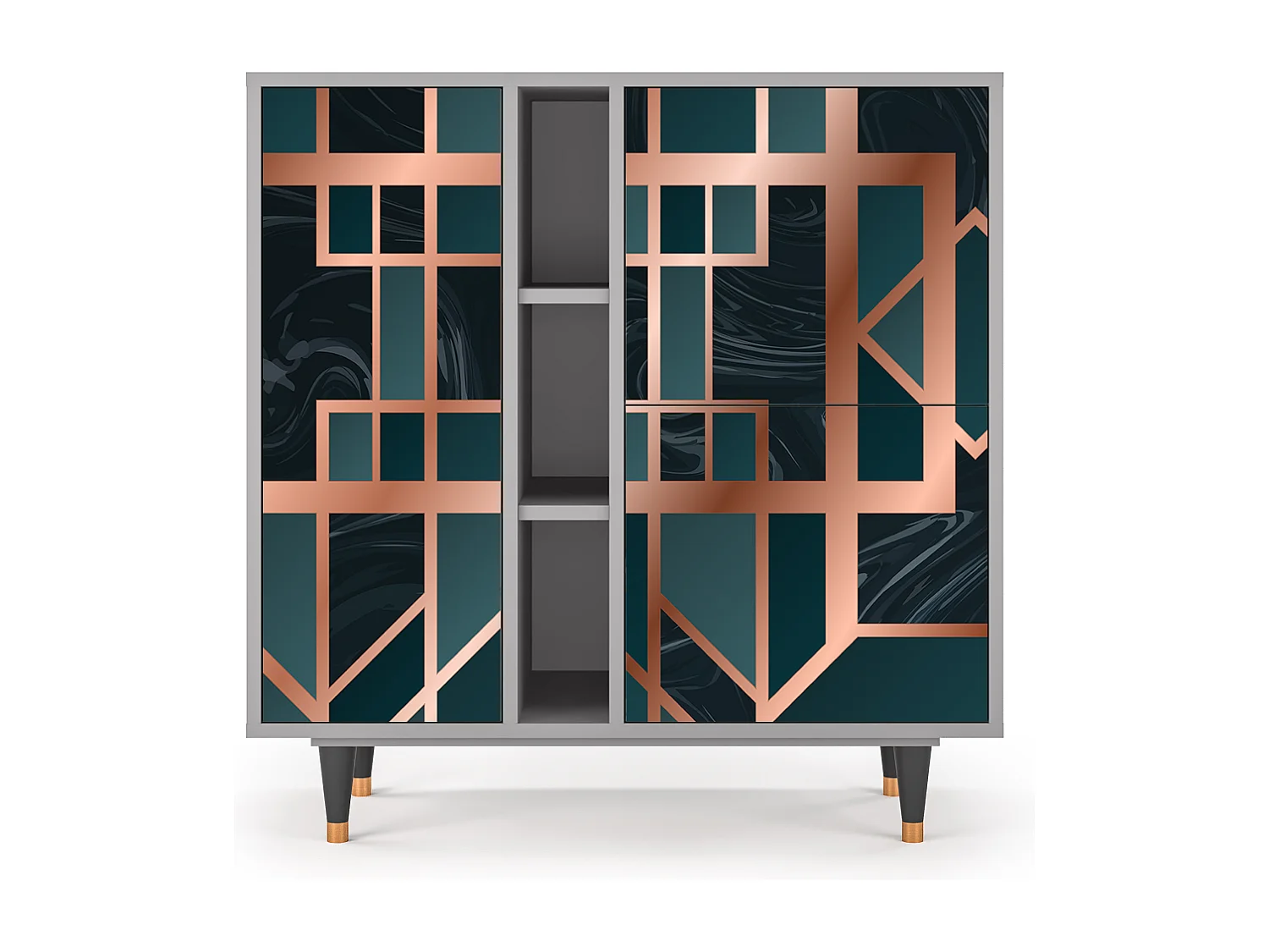 Aparador - 94х96х41 cm - BS5 - Emerald Metro, Cinza