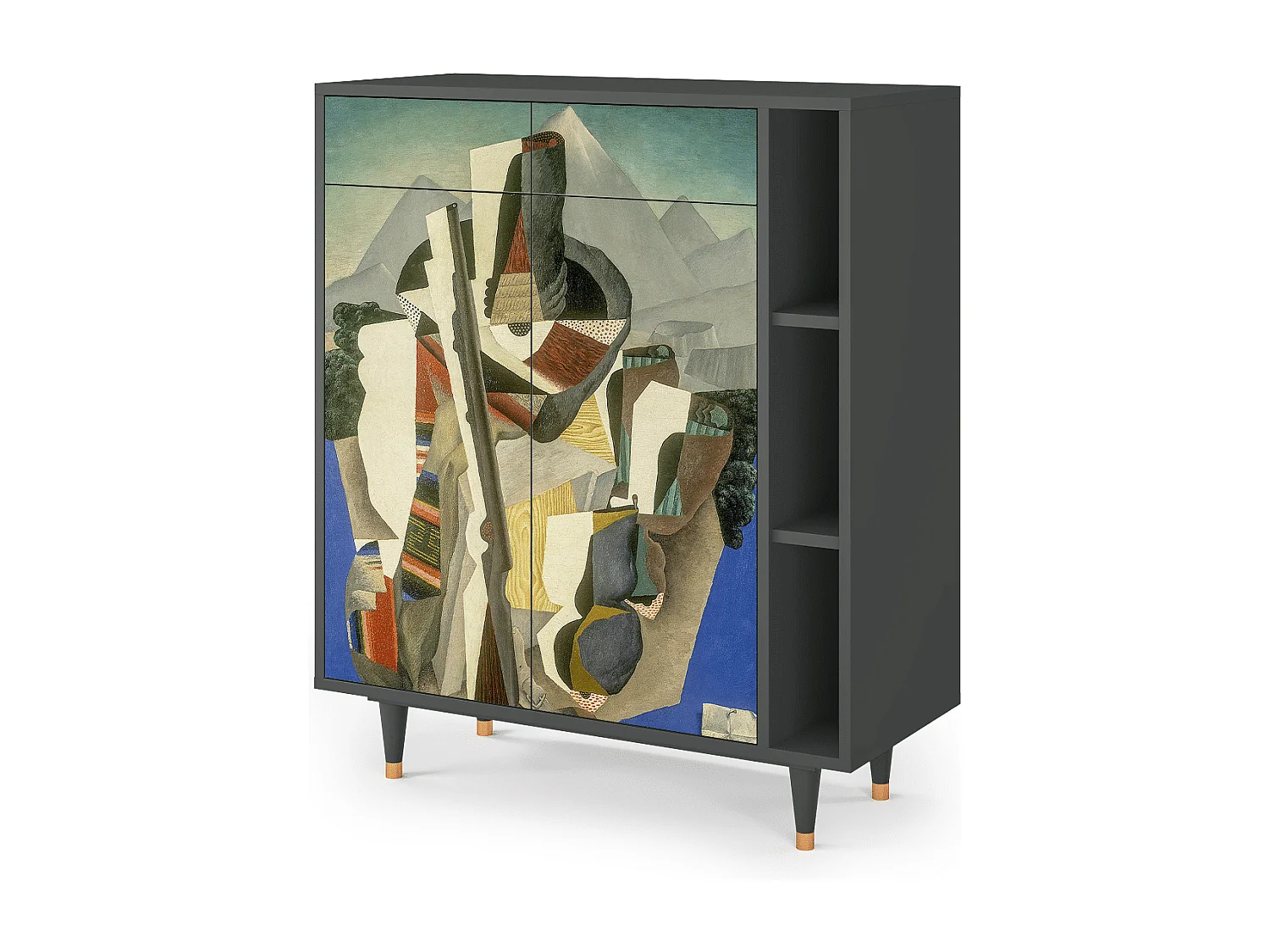 Kredens - 96х110х41 cm - BS6 - The Cubist Paintings , Antracyt