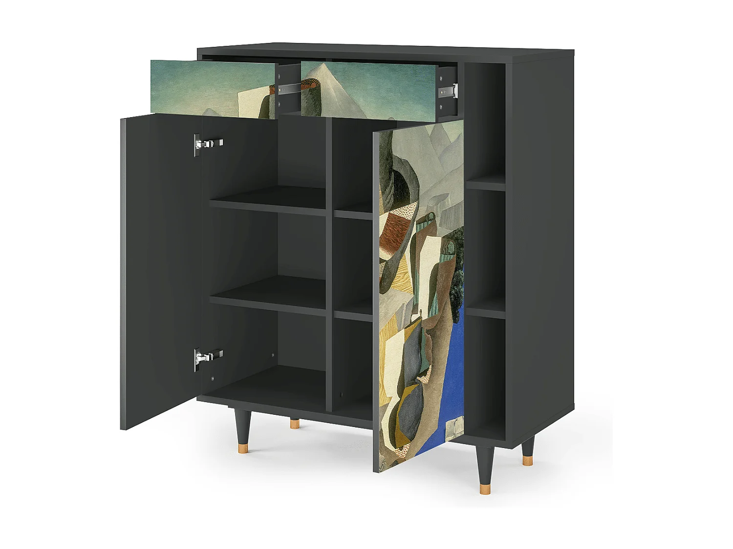 Credenza - 96х110х41 cm - BS6 - The Cubist Paintings , Antracite