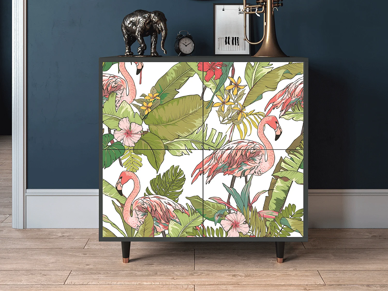 Sideboard - 94x96x48 cm - BS3 - Sweet Flamingo, Anthrazit