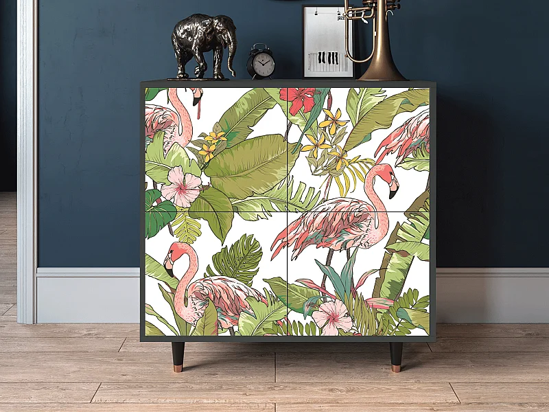 Sideboard - 94x96x48 cm - BS3 - Sweet Flamingo, Anthrazit