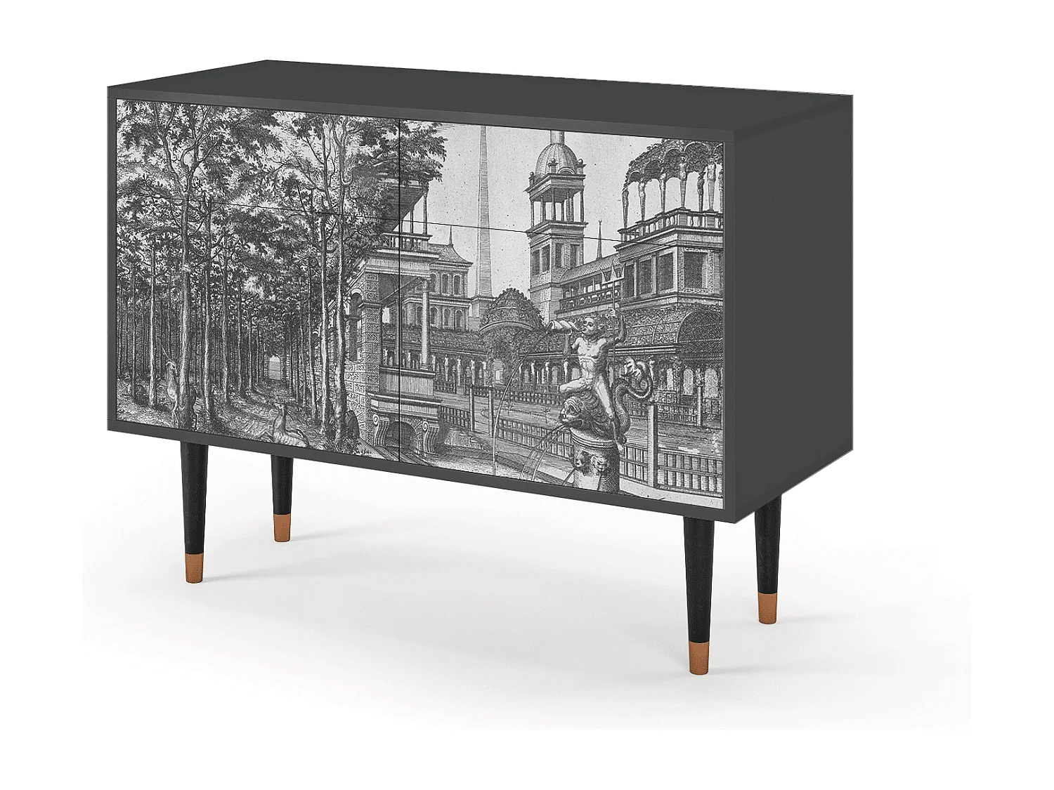 Aparador - 115x85x48 cm - BS4 - View of the Piazza, Antracite