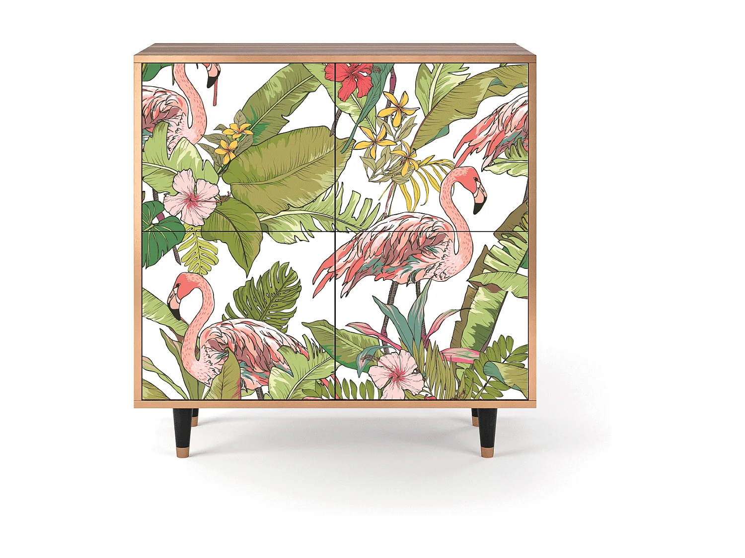 Buffet - 94x96x48 cm - BS3 - Sweet Flamingo, Noyer