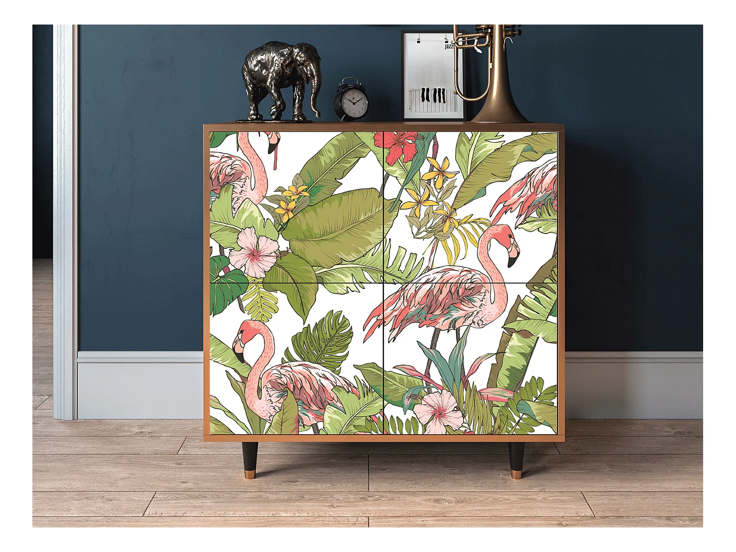 Credenza - 94x96x48 cm - BS3 - Sweet Flamingo, Noce