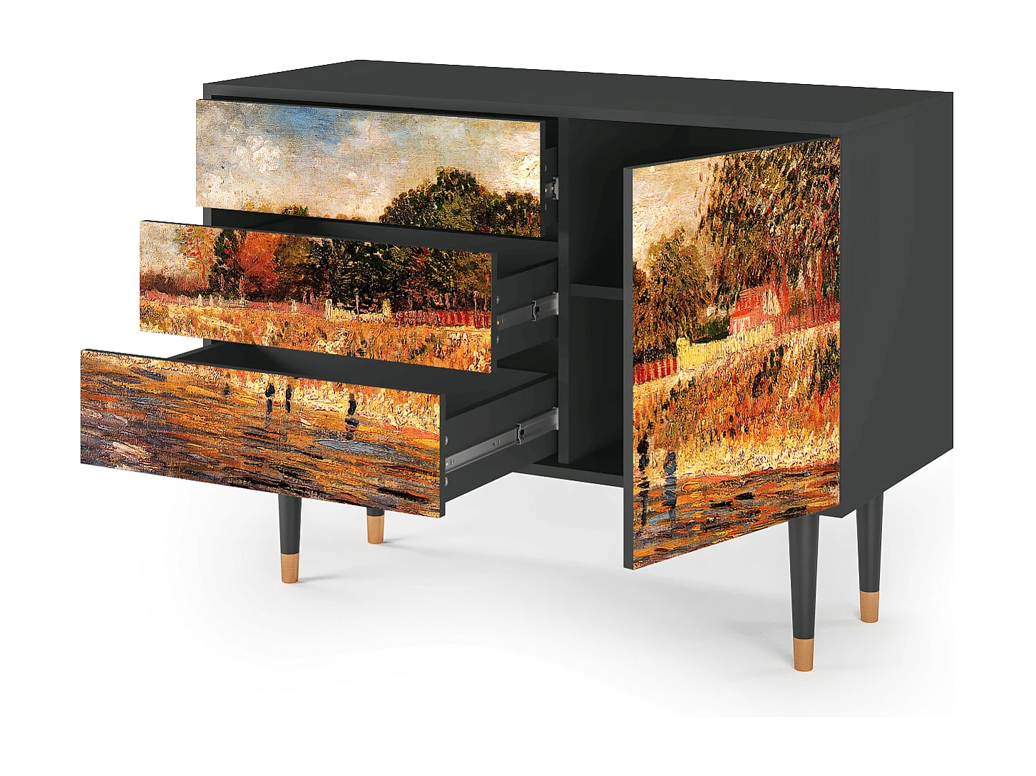 Buffet - 115х84х41 cm - S3 - The Banks, Anthracite