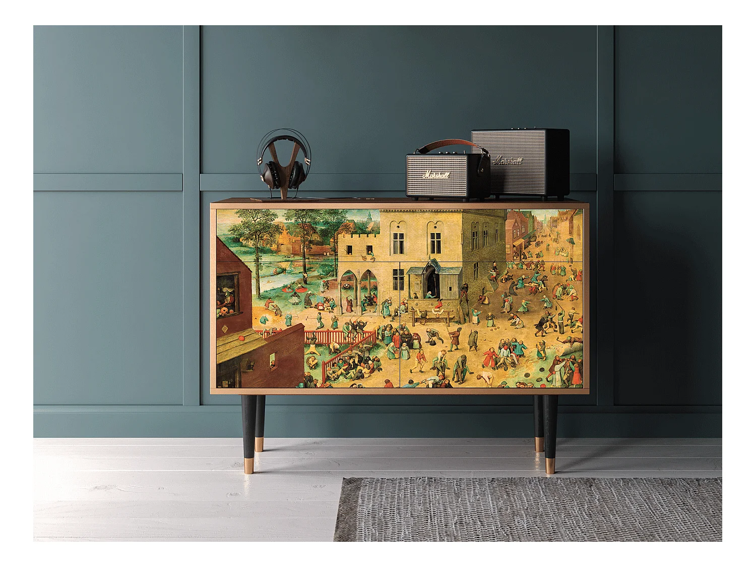 Sideboard - 115x85x48 cm - BS4 - Children Games, Walnuss