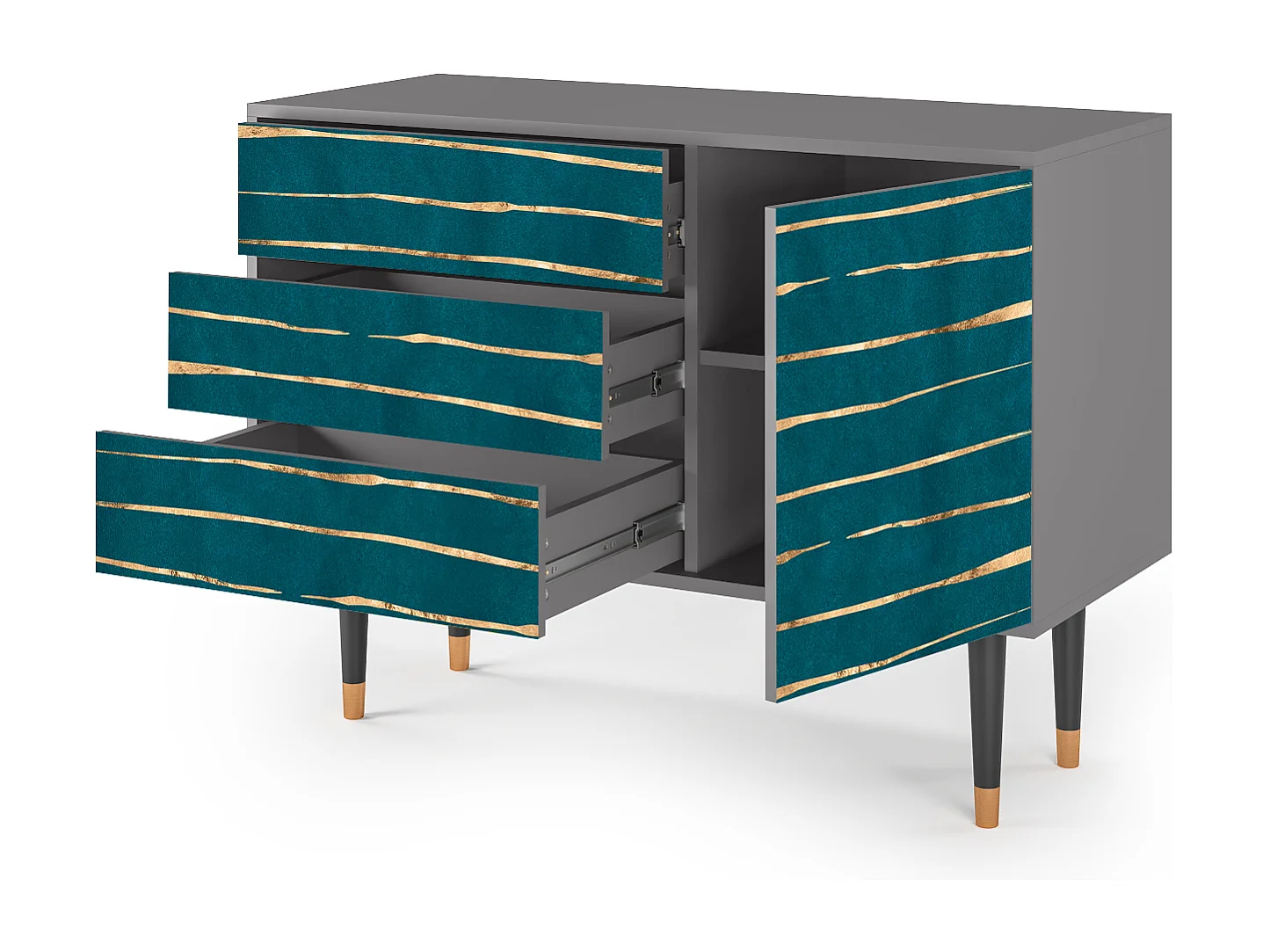 Credenza - 115х84х41 cm - S3 - Ocean Drive, Grigio