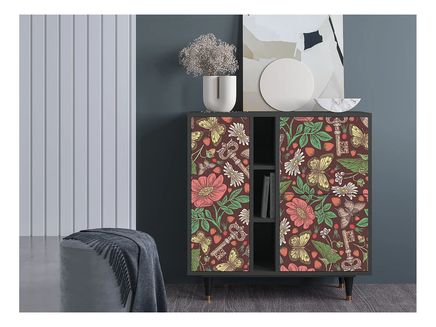 Buffet - 94х96х41 cm - BS5 - Alice in Wonderland, Anthracite
