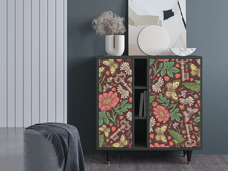 Sideboard - 94х96х41 cm - BS5 - Alice in Wonderland, Anthrazit