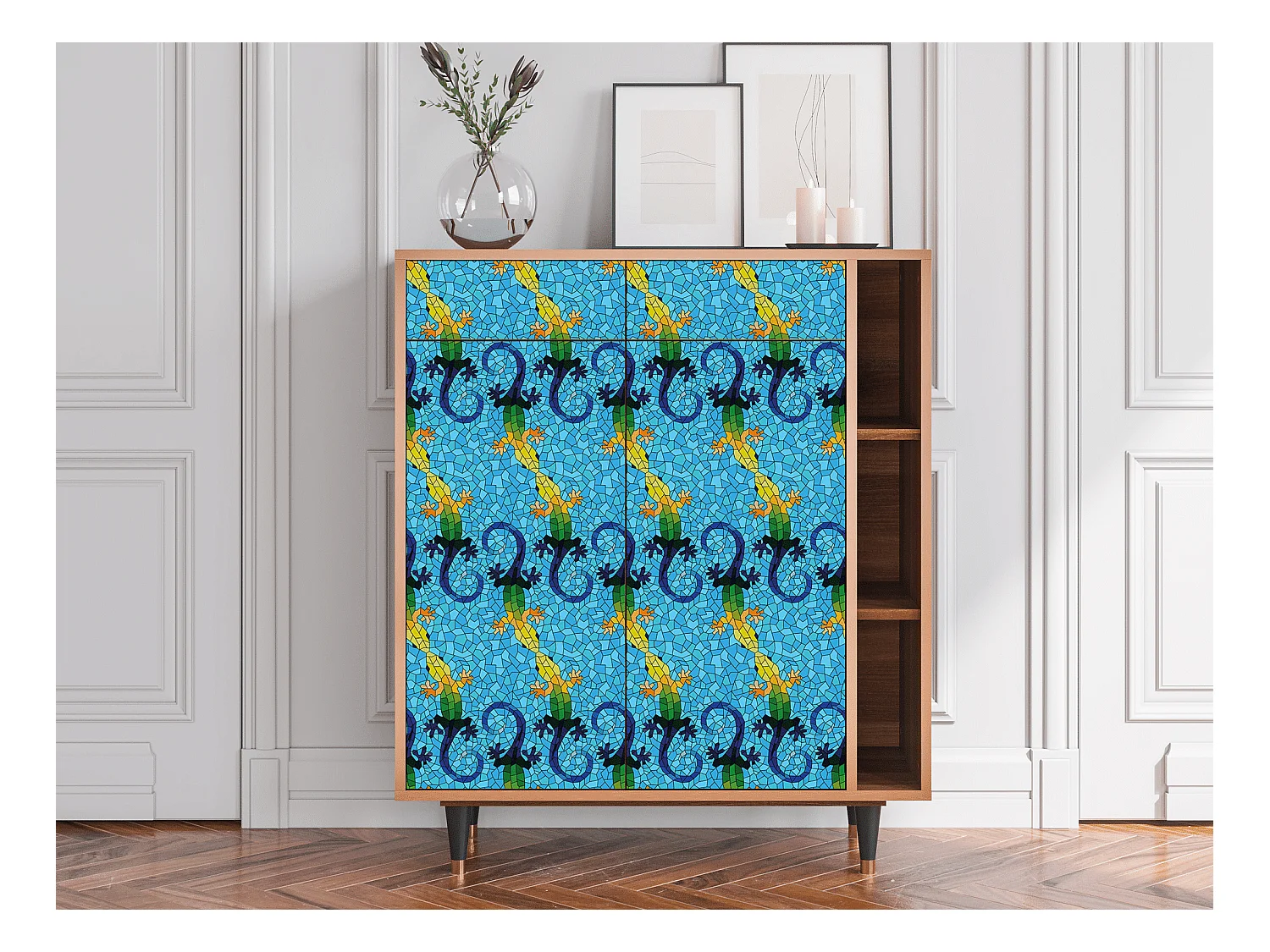 Buffet - 96х110х41 cm - BS6 - Gaudi's Lizard, Noyer