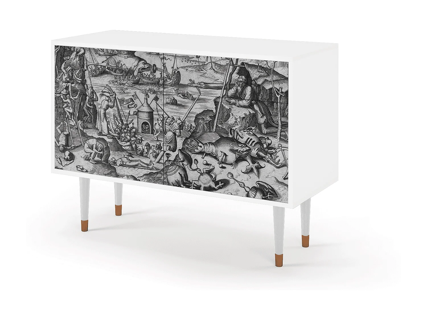 Kredens - 115x85x48 cm - BS4 - The Temptation, Biały