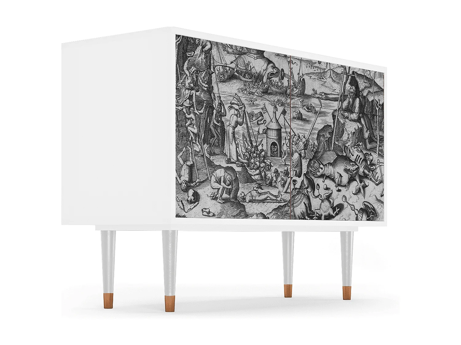 Kredens - 115x85x48 cm - BS4 - The Temptation, Biały