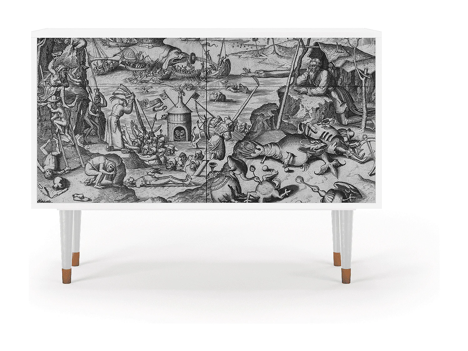 Kredens - 115x85x48 cm - BS4 - The Temptation, Biały