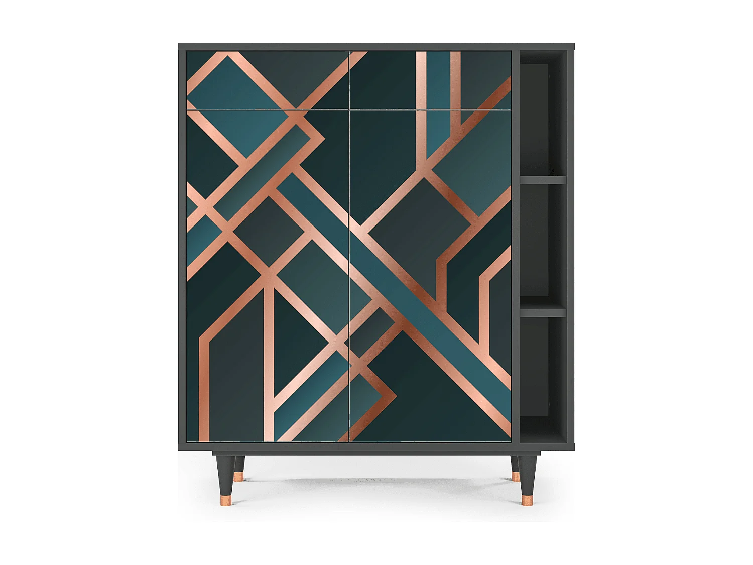 Dressoir - 96х110х41 cm - BS6 - Bronze Crossroad, Antraciet