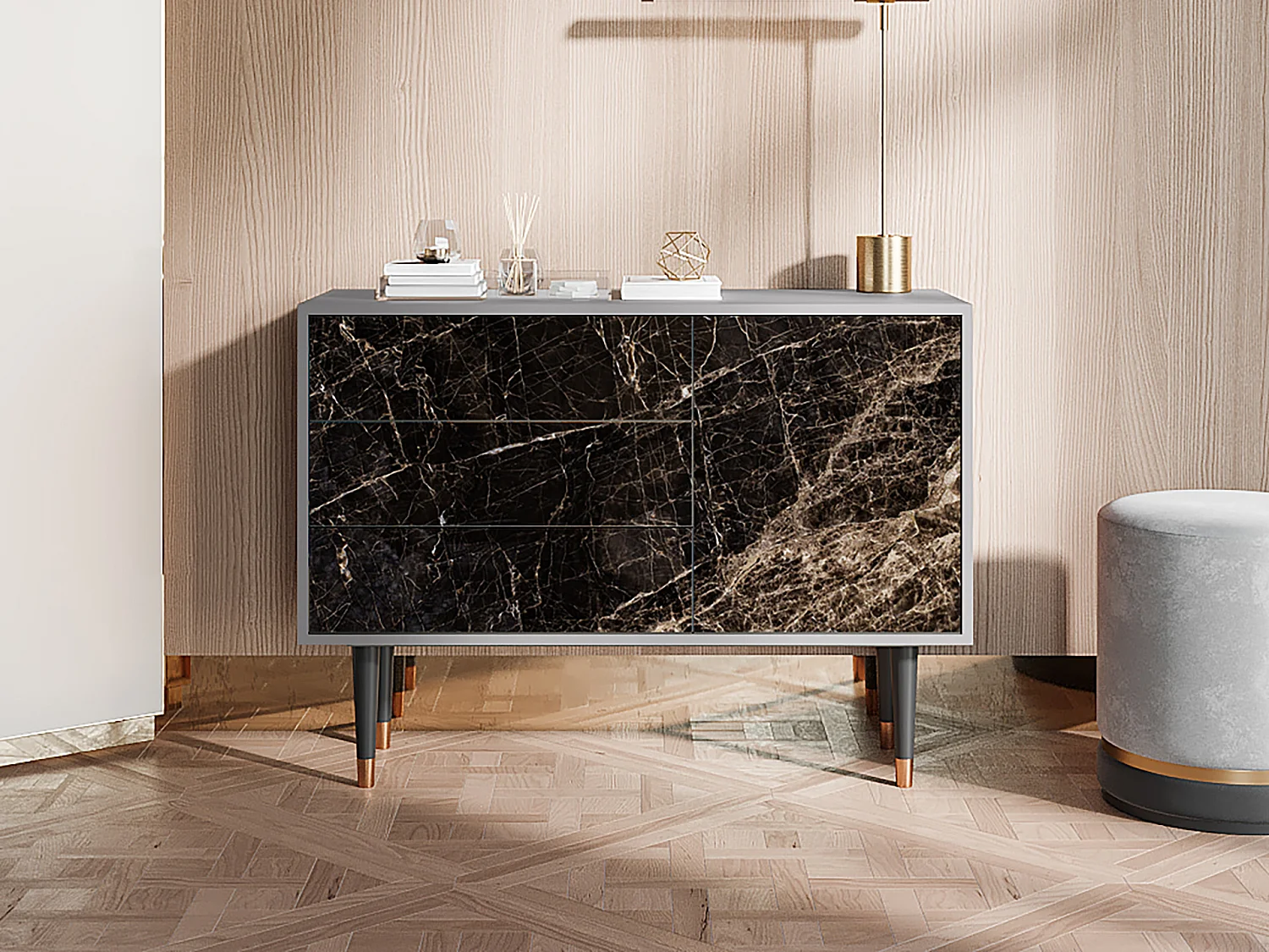 Credenza - 115х84х41 cm - S3 - Night Abyss, Grigio